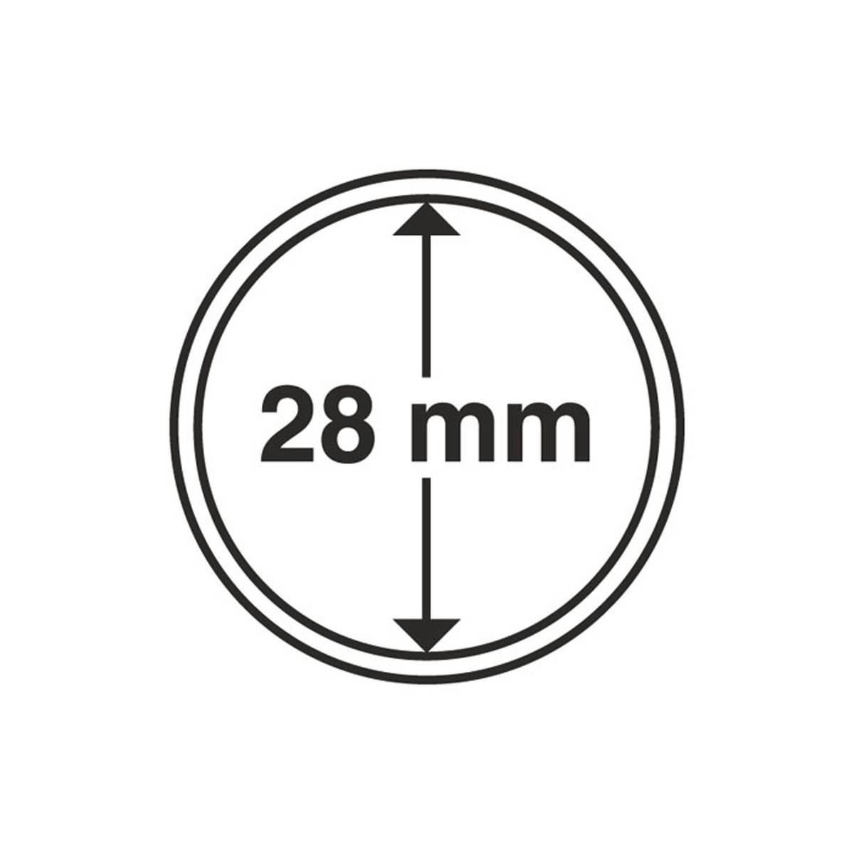 28 mm, myntkapsler, 10 stk