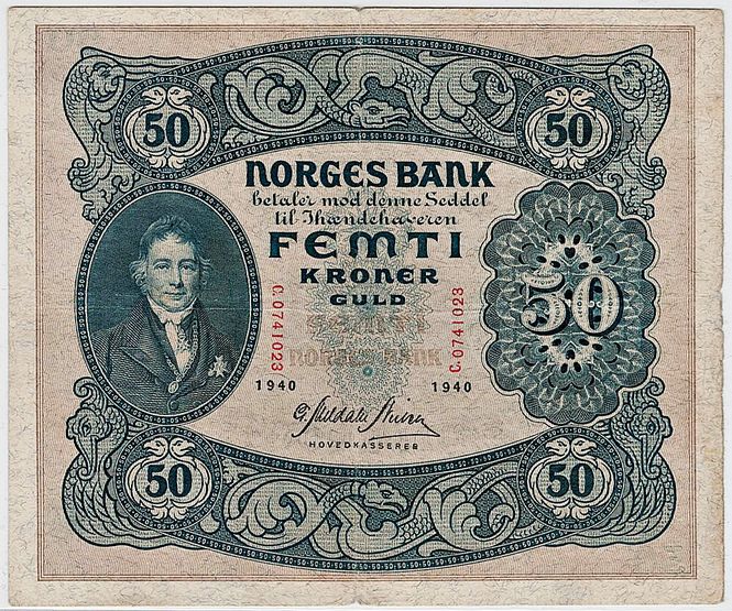 Hovedbilde 50 kroner 1940 C 