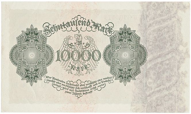 Hovedbilde 10 000 mark 1922 Vampyrseddel