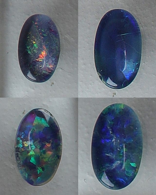 Edelopal, Australia, triplett, 6 x 10 mm