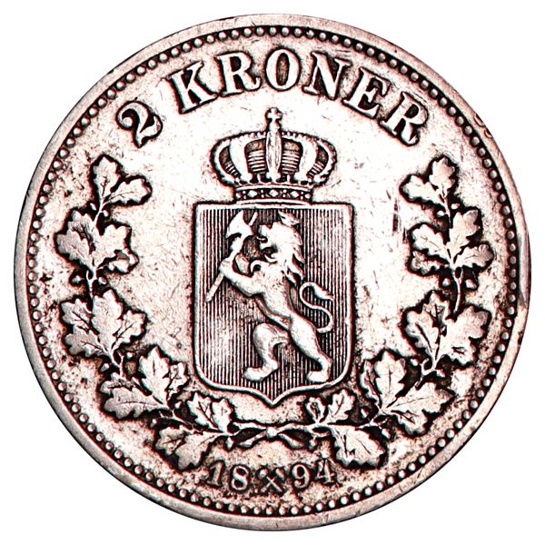 Hovedbilde 2 kroner 1894, kv. 1