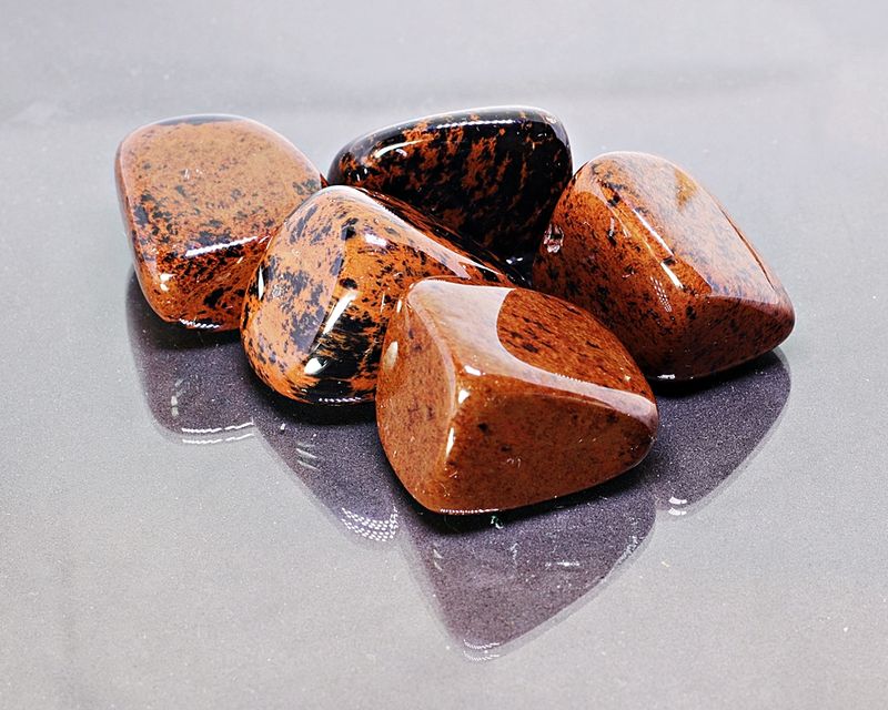 Mahogniobsidian, ekstra stor, tromlet