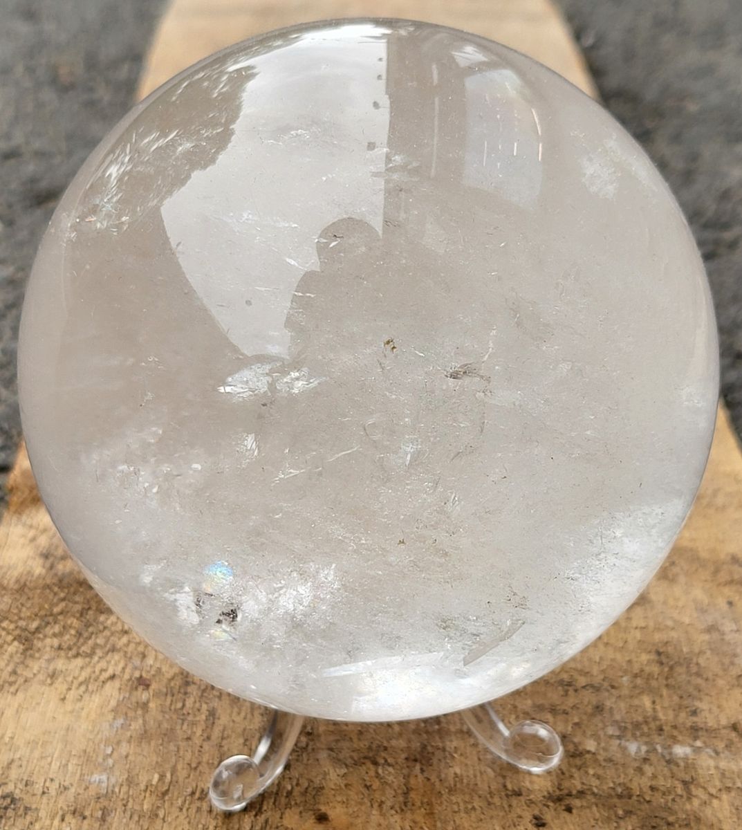Bergkrystall, kule, stor, 10 cm