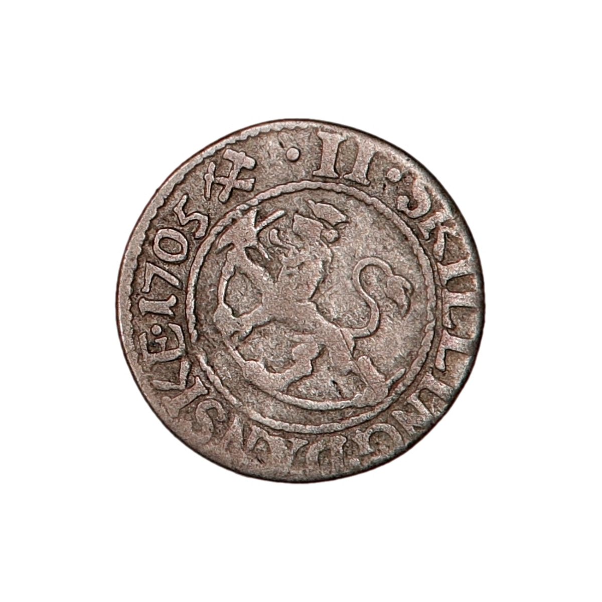 Frederik IV, 2 skilling 1705
