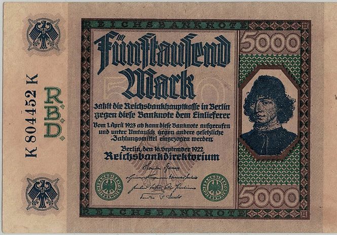 Hovedbilde Tyskland, 5000 mark 1922, Spinelli