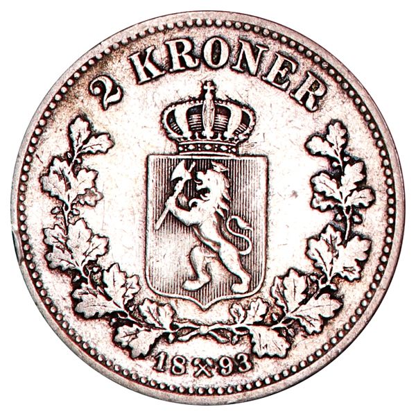 Hovedbilde 2 kroner 1893, kv. 1