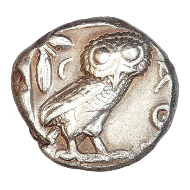 Hovedbilde Athen, uglemynt, 440-420 f.Kr.