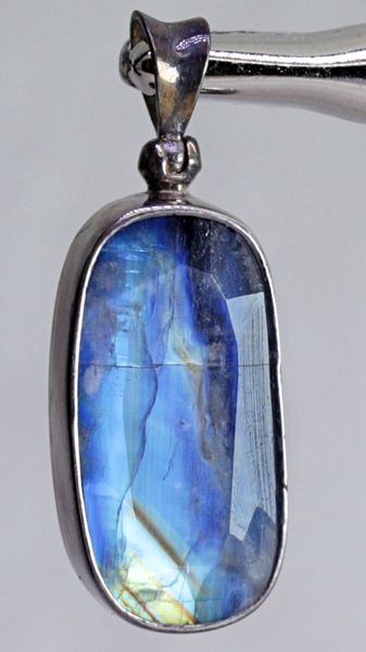 Hovedbilde Labradoritt, mørk blå, sølvanheng