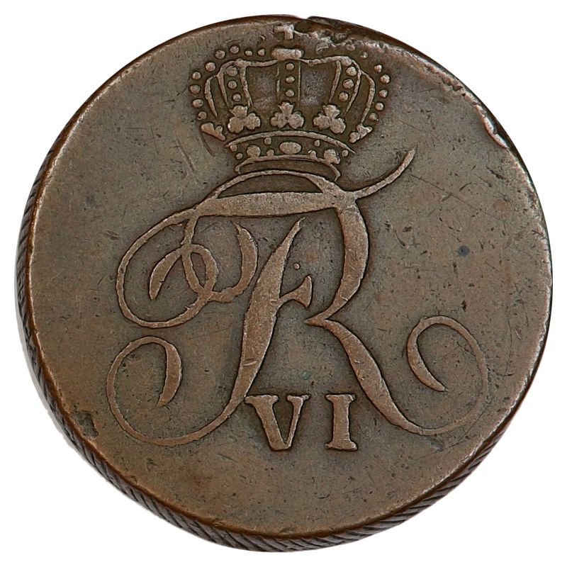Frederik VI, 4 skilling 1809, kv. 1+
