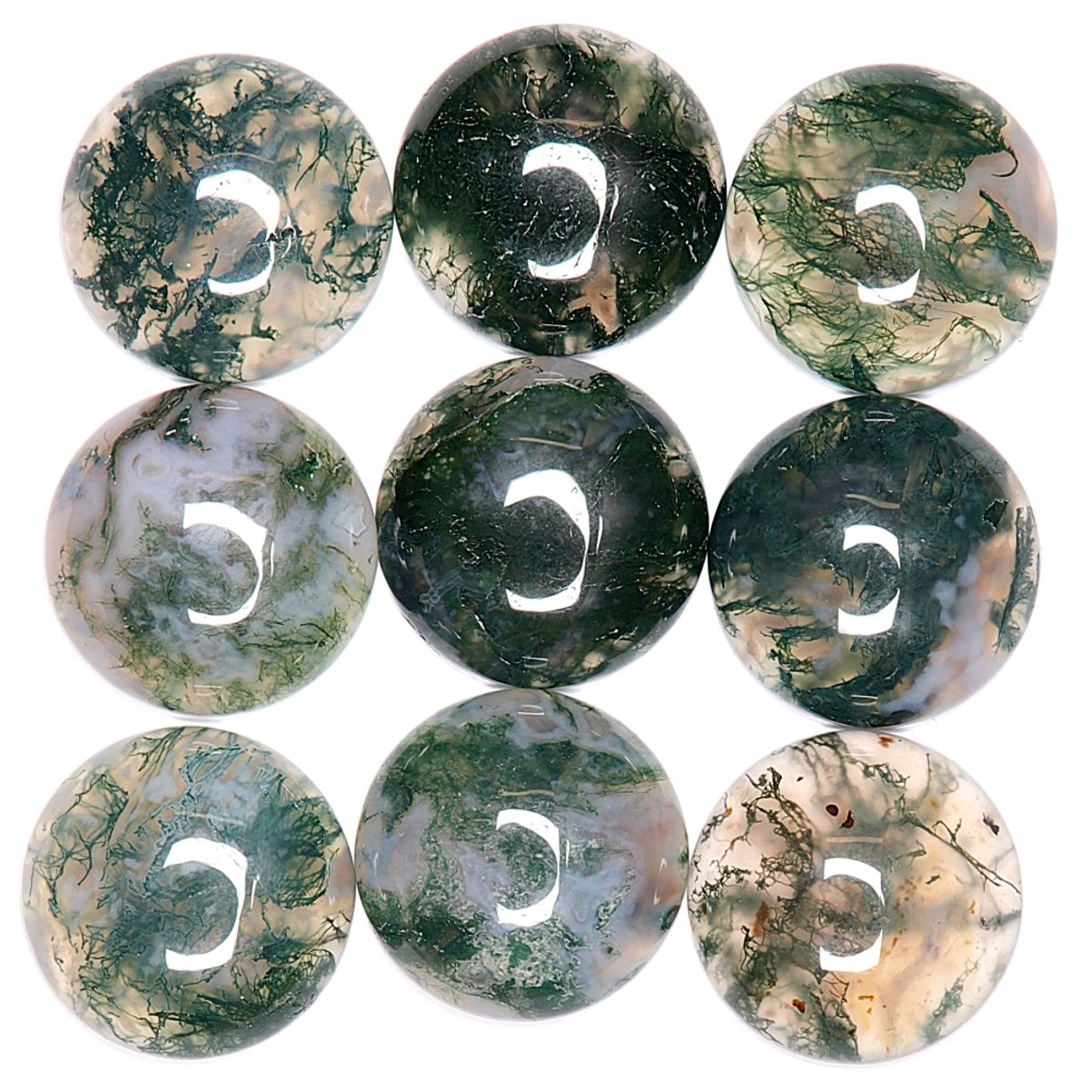 Cabochon, moseagat, 19 mm