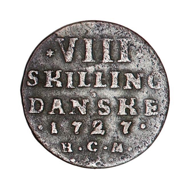 Hovedbilde Frederik IV, 8 skilling 1727, kv. 1