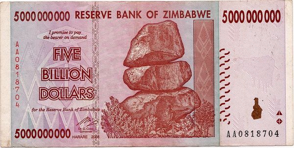 Hovedbilde Zimbabwe, 5 000 000 000 dollars 2008