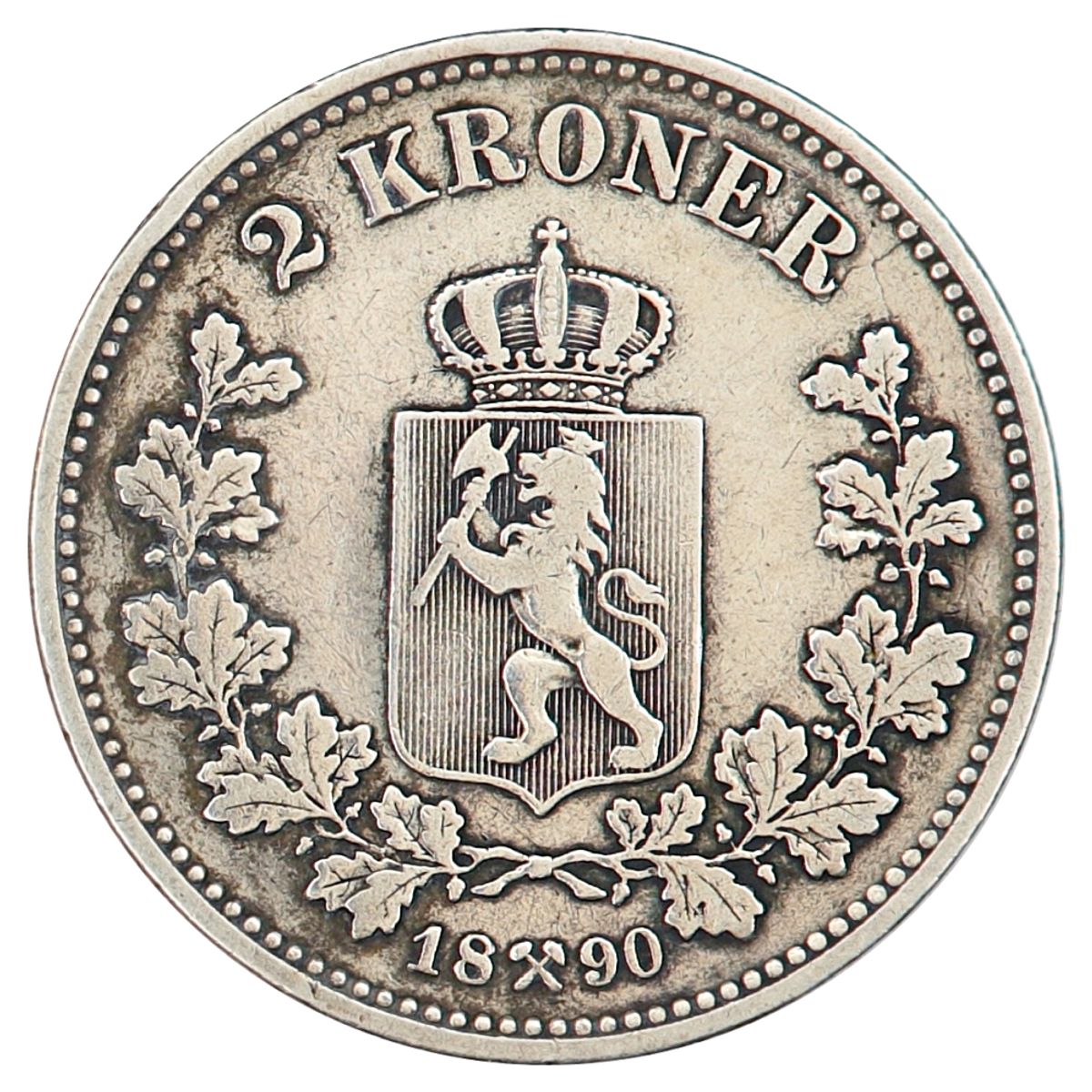 2 kroner 1890, kv. 1