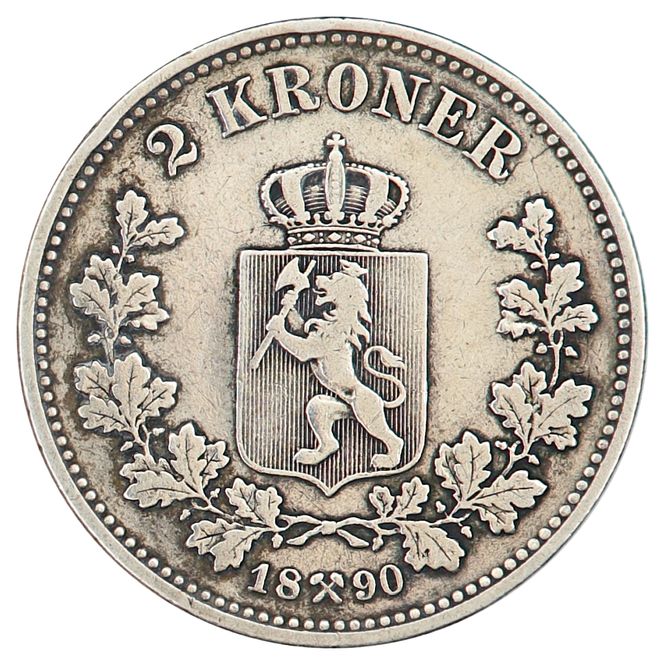 Hovedbilde 2 kroner 1890, kv. 1