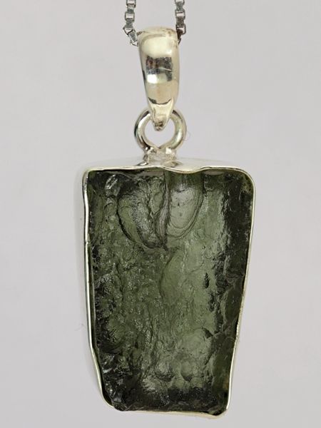 Hovedbilde Moldavitt fra Chlum, Tsjekkia, sølvanheng, 5,00 gram