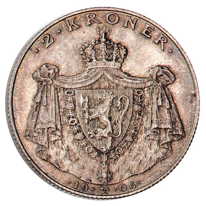 2 kroner 1906, kv. 0, Unionsoppløsningen, 