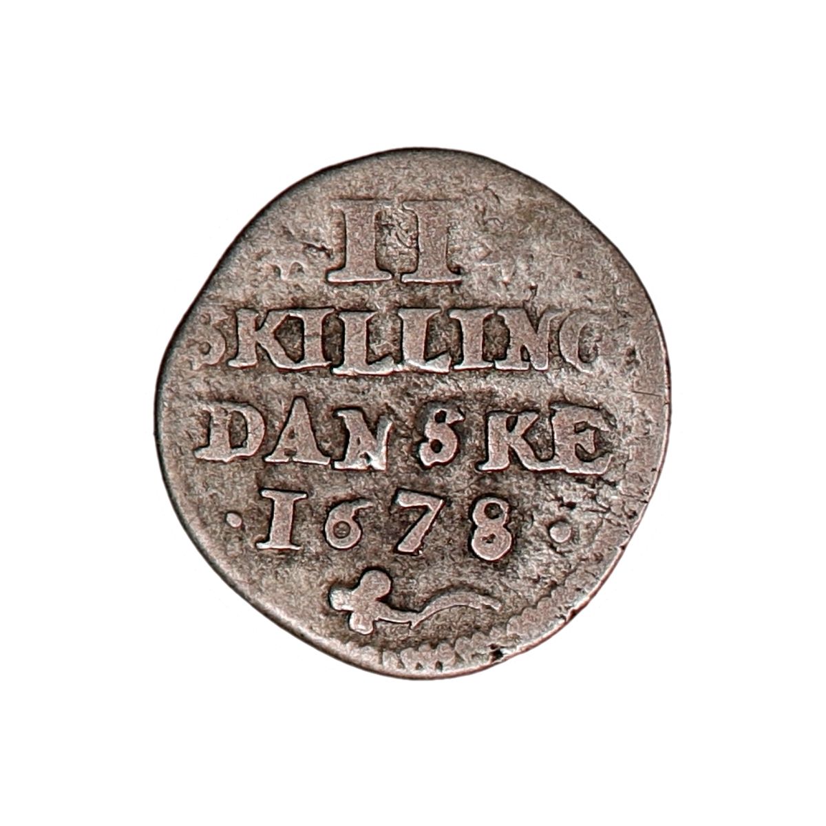 Christian V, 2 skilling 1678