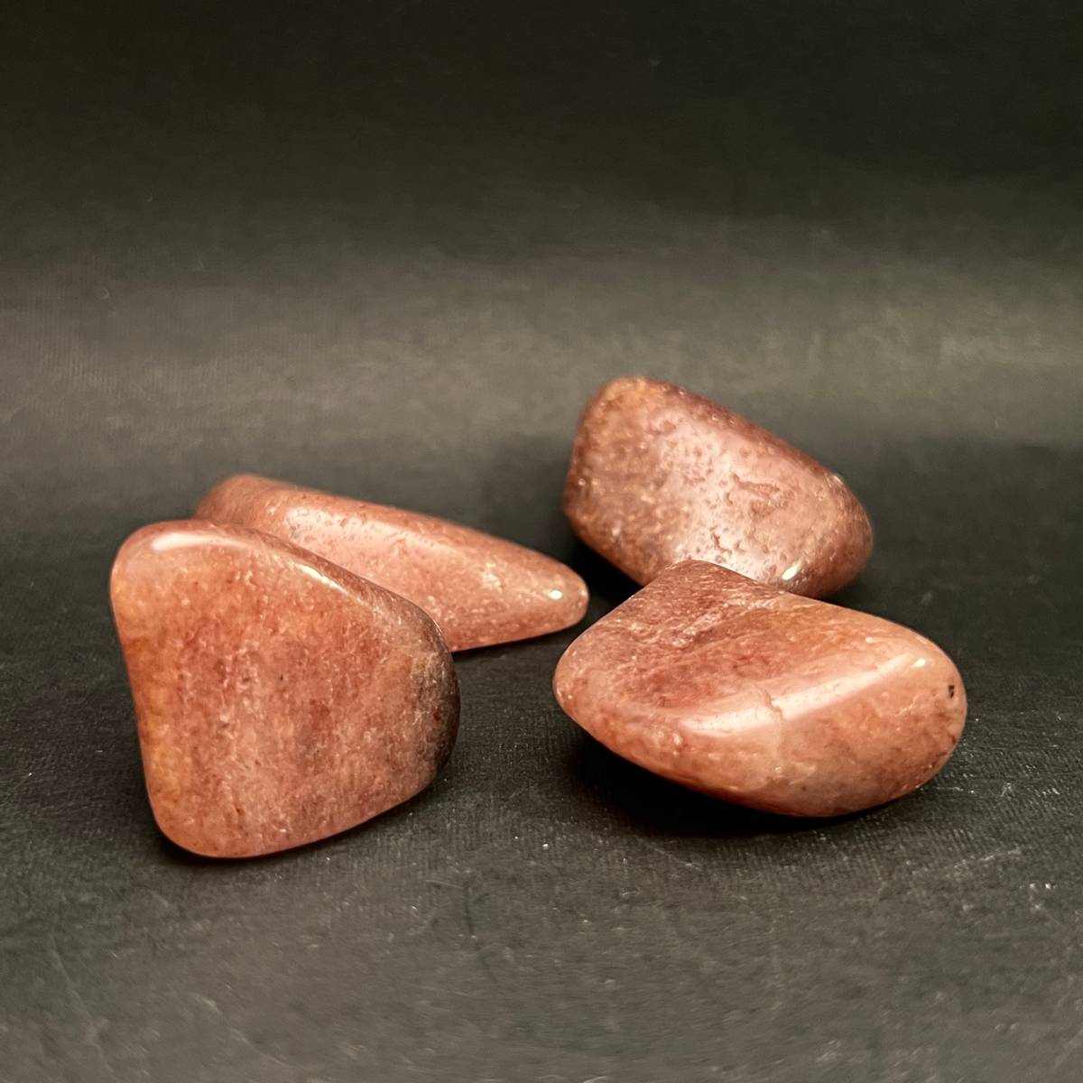 Rød aventurin, tromlet, 2,5 - 3 cm