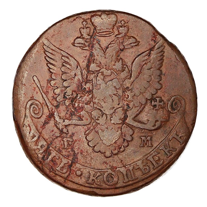 Russland 5 kopek 1782 EM