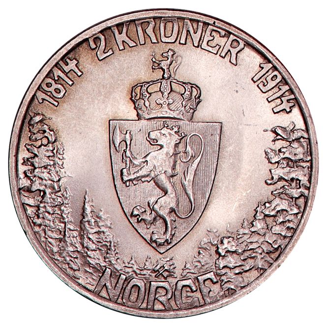 Hovedbilde 2 kroner 1914, Mor Norge, kv. 0