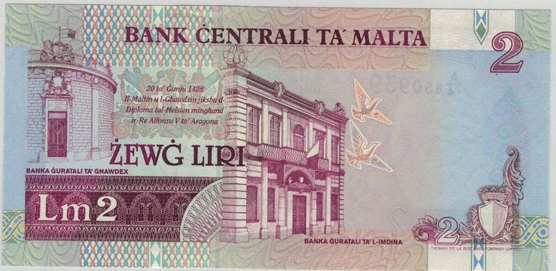 Malta, 2 lira 1994