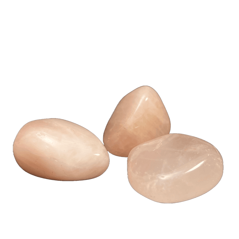 Rosenkvarts, tromlet, meget stor, 4 cm