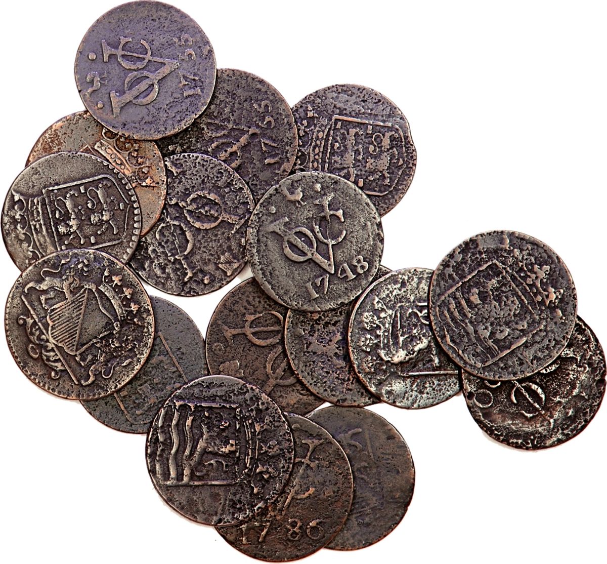VOC, duit. 1700-tallet