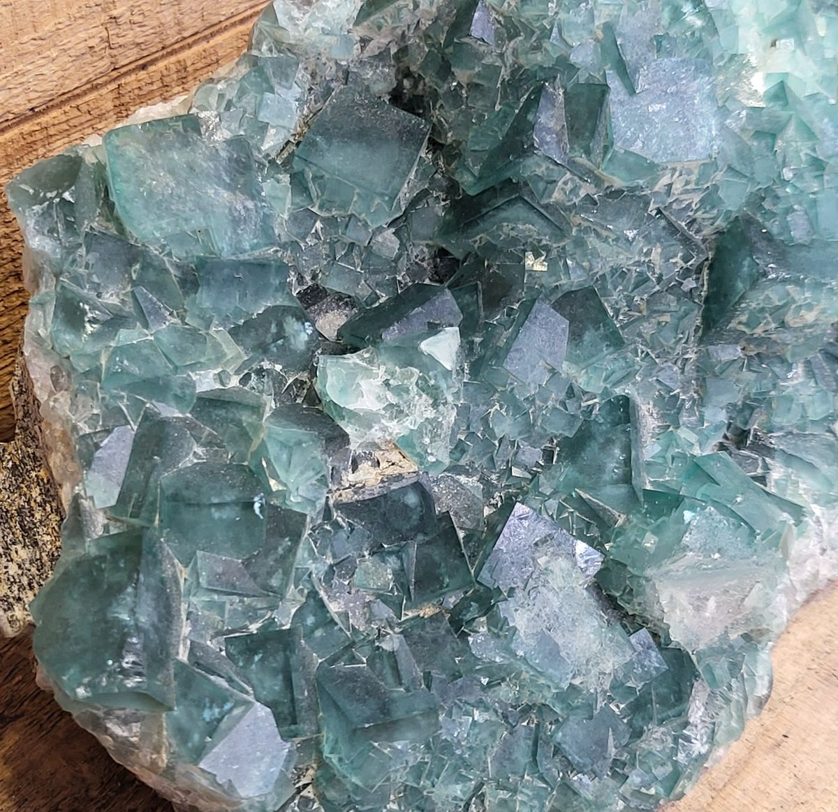 Grønn fluorittkrystallgruppe, Madagaskar