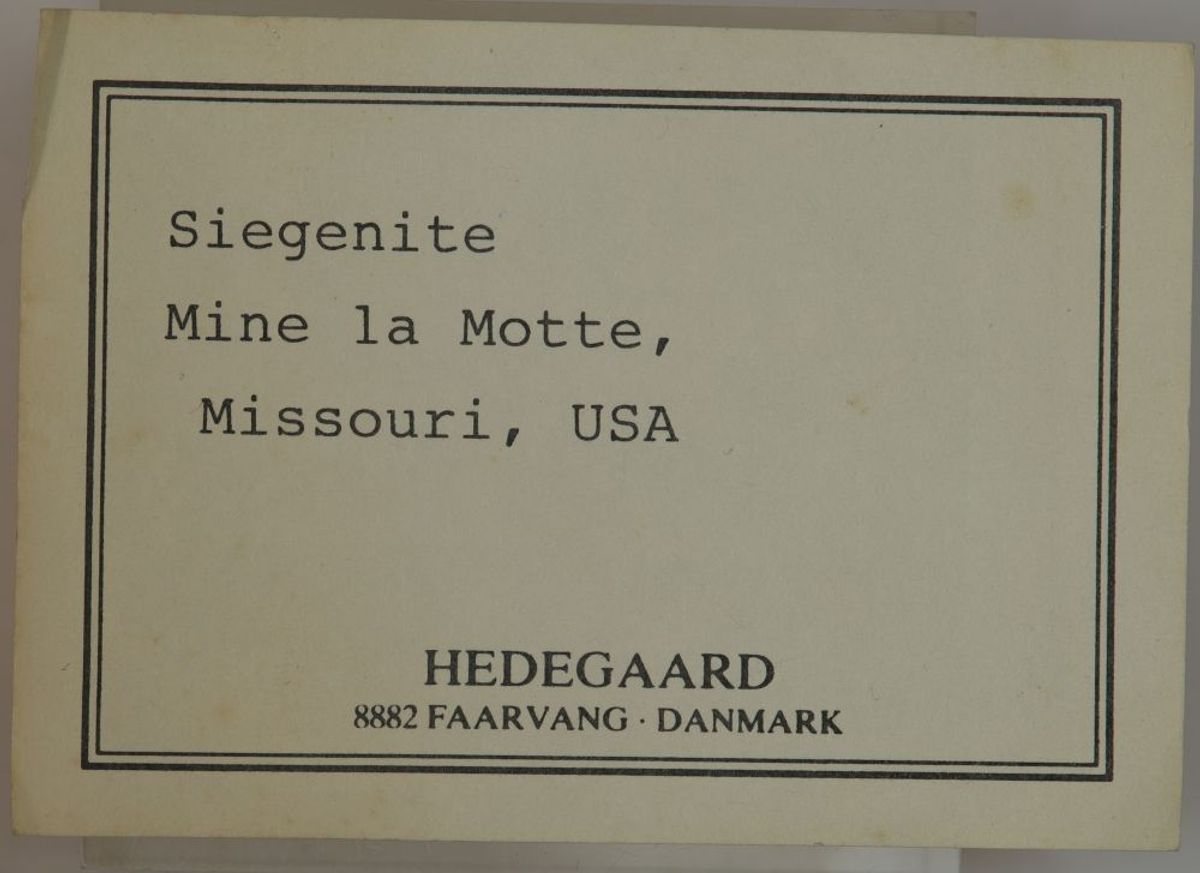 Siegenitt, Mina La Motte, USA