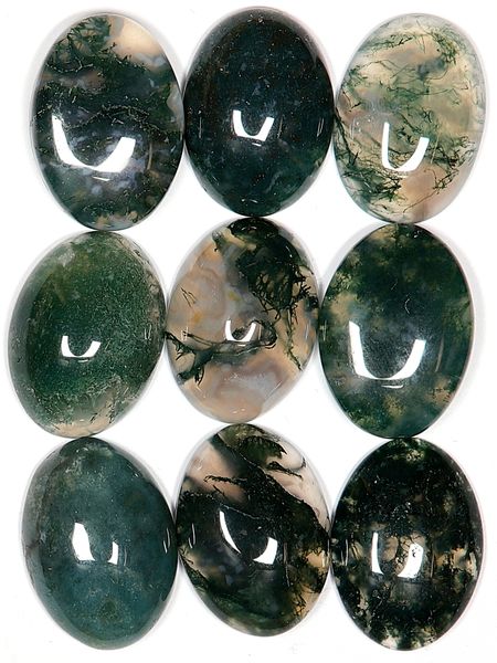 Hovedbilde Cabochon, moseagat, 13 x 18 mm