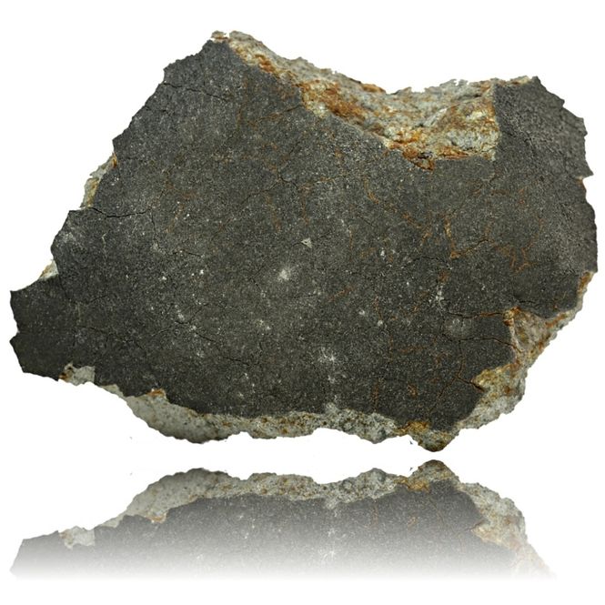 Hovedbilde Oslo-meteoritten med smelteskorpe, 216,8 gram