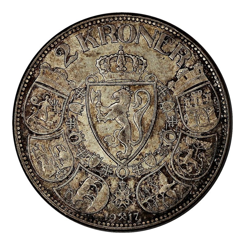 2 kroner 1917 Kv. 1+/01