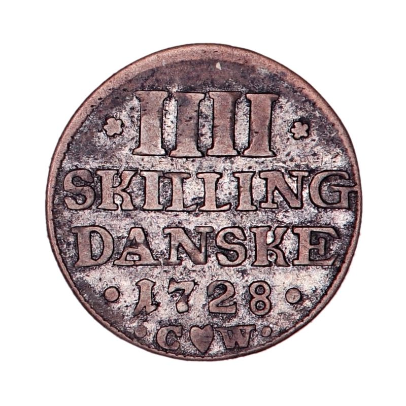 Frederik IV, 4 skilling 1728
