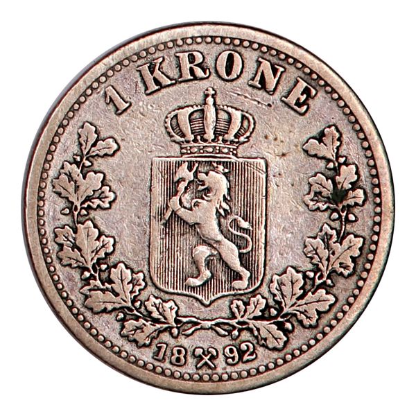 Hovedbilde 1 krone 1892, kv. 1