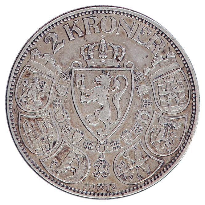 Hovedbilde 2 kroner 1912, kv. 1/1+