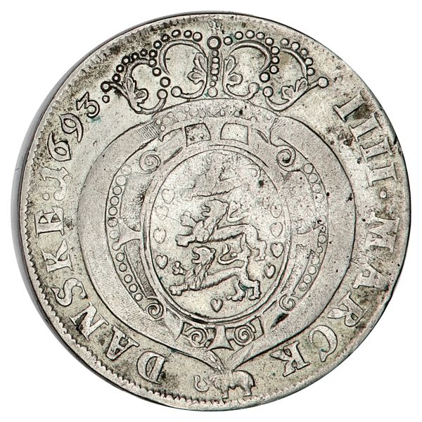 Hovedbilde Christian V, 4 mark 1693