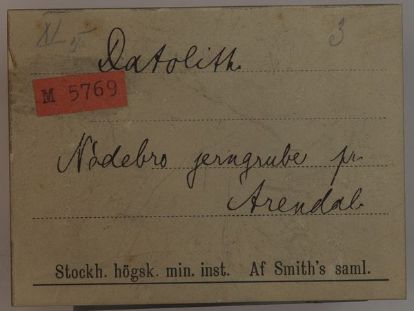 Hovedbilde Datolitt, Nødebro gruve, Arendal, Norge