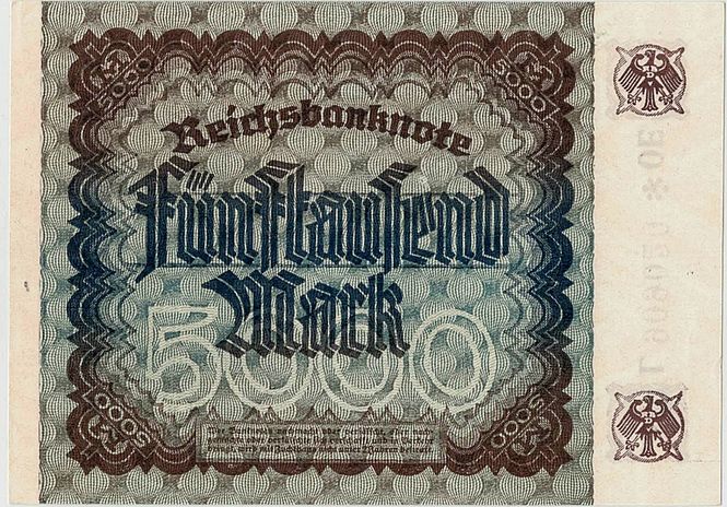Hovedbilde Tyskland, 5000 mark 1922, usirkulert