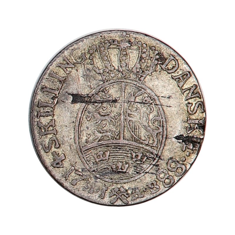 Christian VII, 4 skilling 1788, kv. 1+/01