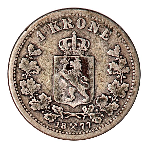Hovedbilde 1 krone 1877, kv. 1/1-
