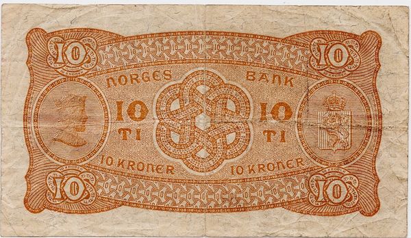 Hovedbilde 10 kroner 1942 A, kv. 1-