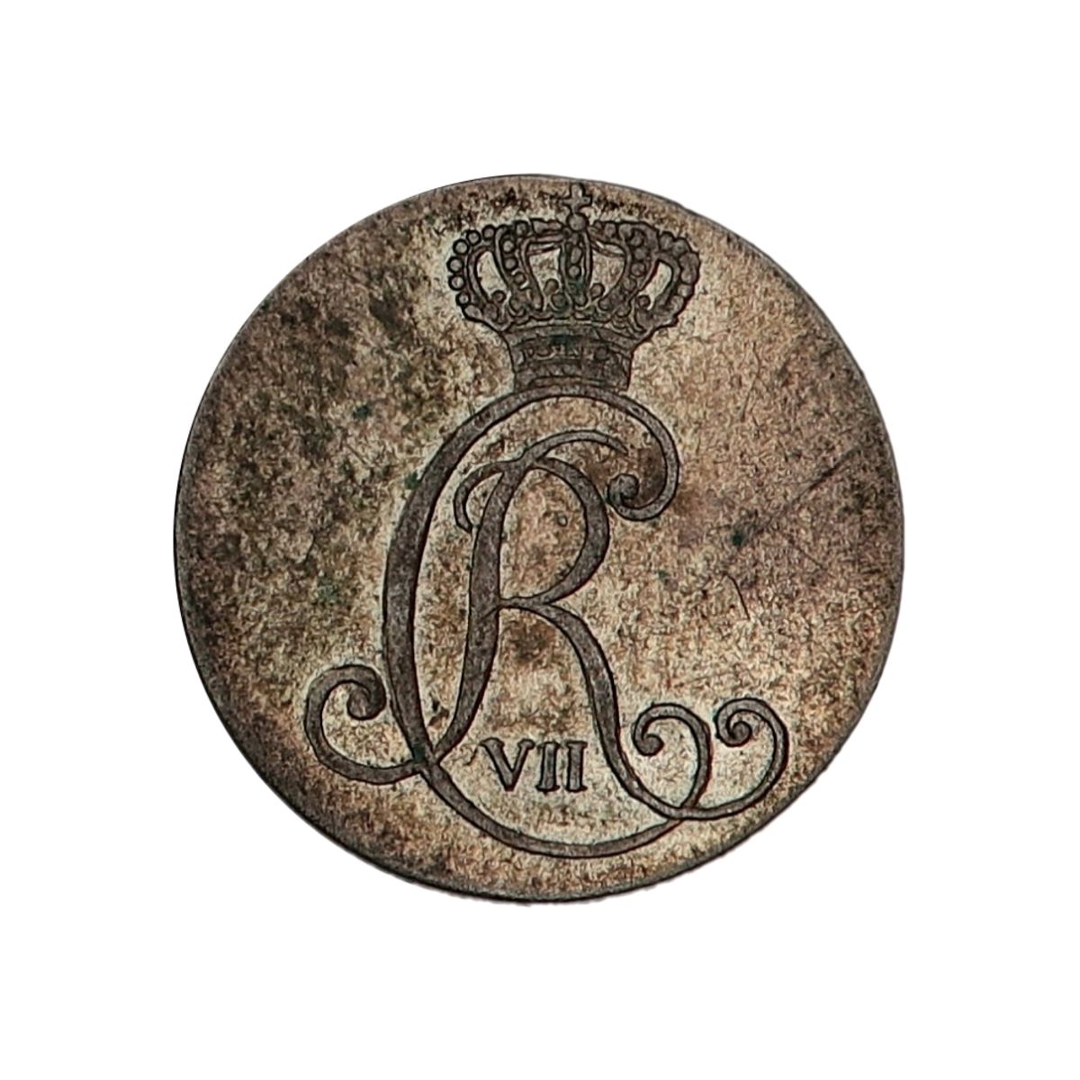 Christian VII, 2 sechsling 1796, kv. 0/01