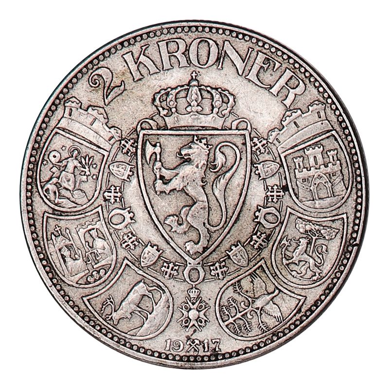 2 kroner 1917, kv. 1+