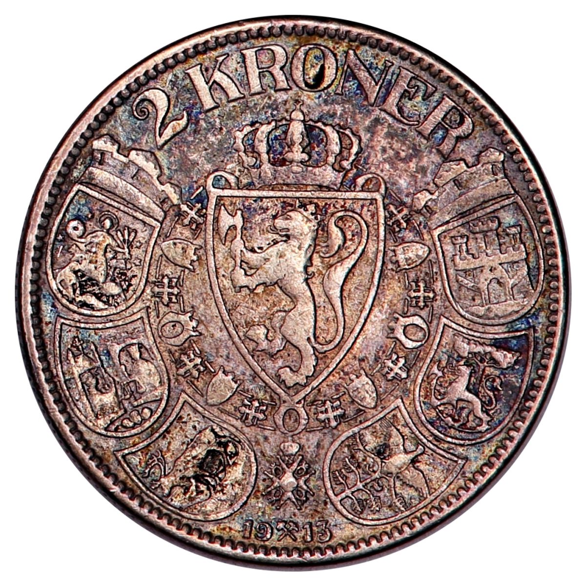 2 kroner 1913, kv. 1