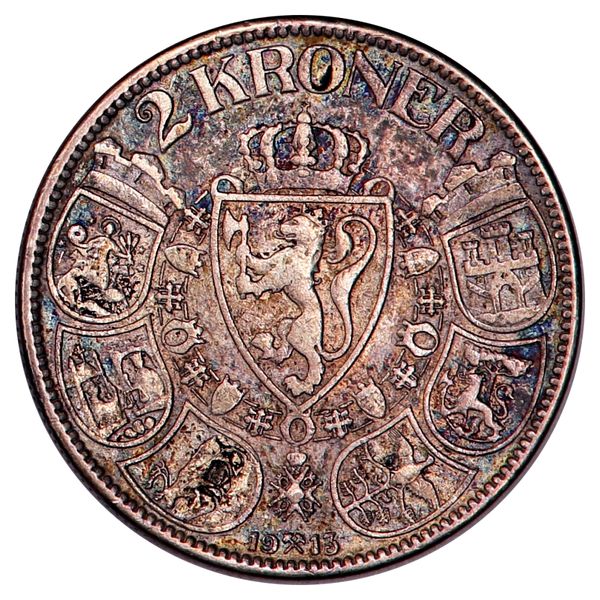 Hovedbilde 2 kroner 1913, kv. 1