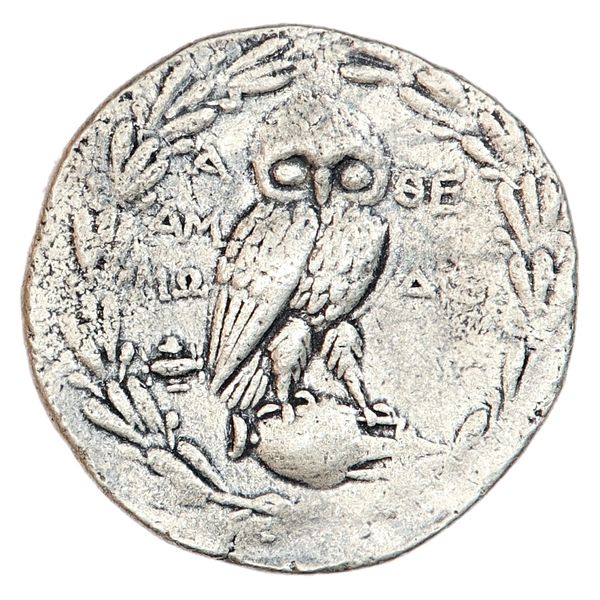 Hovedbilde Athen, uglemynt, 165-42 f.Kr.