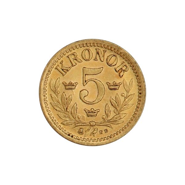 Hovedbilde Sverige, 5 kronor 1894, anhengt, 2,01 gram gull