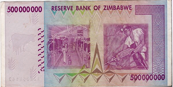 Hovedbilde Zimbabwe, 500 000 000 dollars 2008