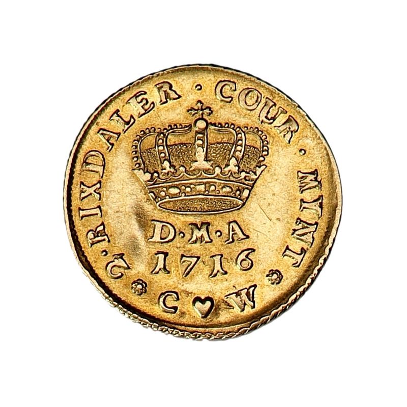 STJÅLET 27.05.2025: Frederik IV, Kurantdukat 1716