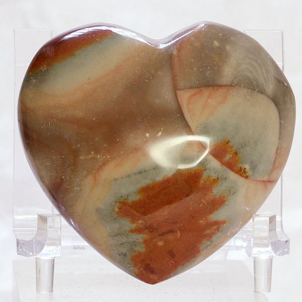 Hovedbilde Flerfarget jaspis, hjerte, fra Madagaskar